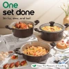 Corona 15pcs comercio exterior antiadherente set de ollas y utensilios multi-estufa general salud no tóxico ollas y utensilios combinados al por mayor Specification image